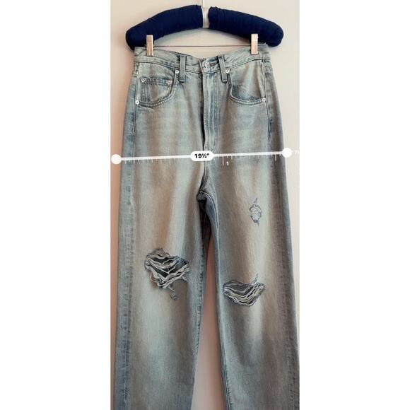 Edwin Kayla light wash jeans wide leg size 25 - Picture 5 of 12